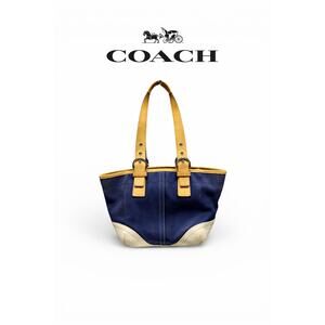 Vintage COACH Hampton Soho Canvas & Leather Tote - Style 4428